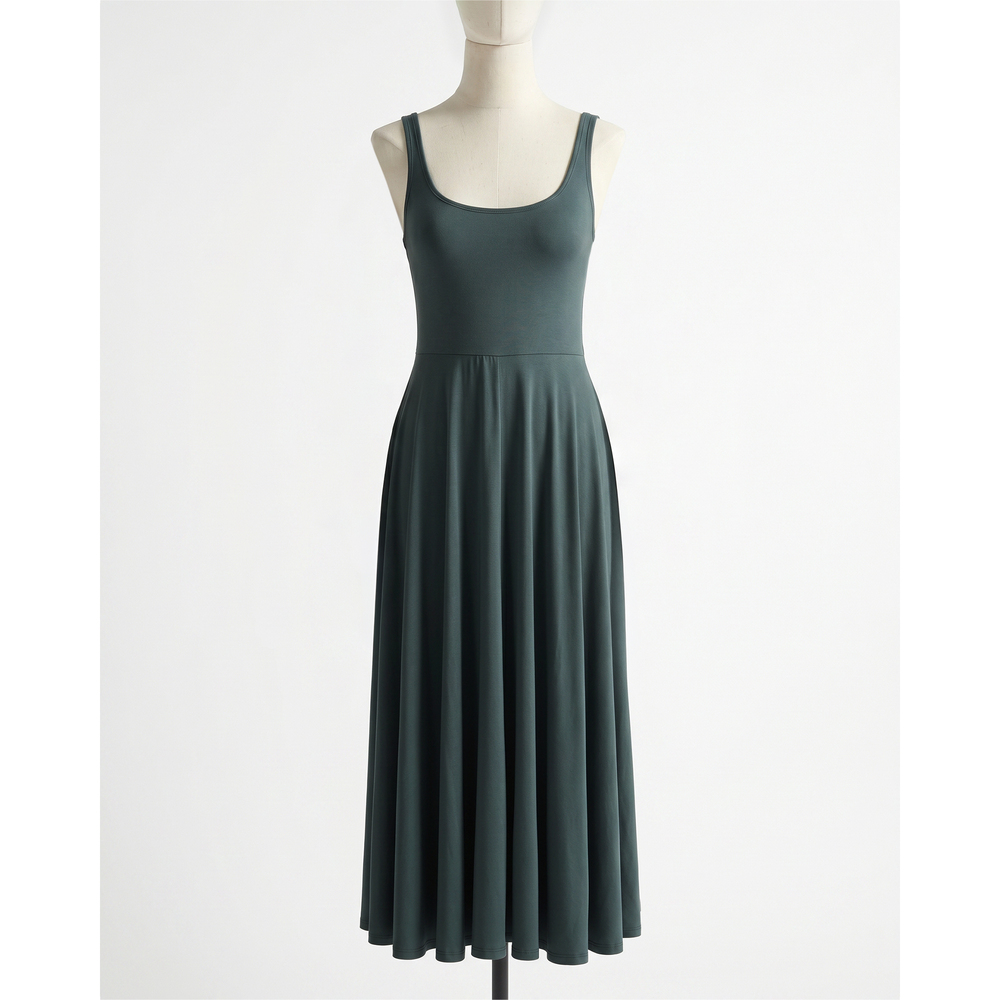 Tencel Jersey Fit & Flare Dress